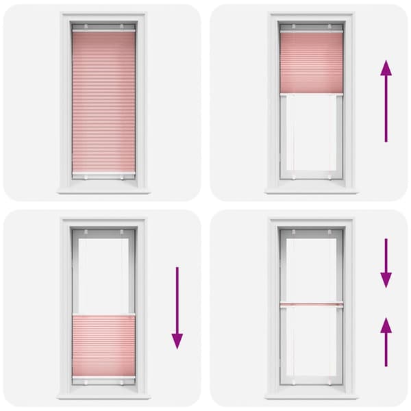 vidaXL Rosa plisségardin 65x150 cm Tygbredd 64,4 cm
