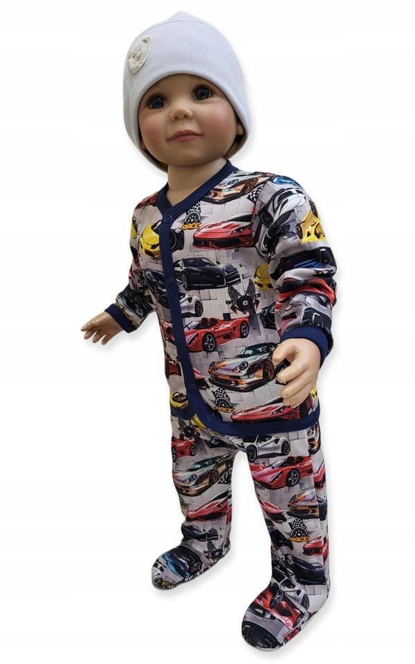 KAFTAN 80 T-SHIRT uknappet bluse til en BABY i BILER