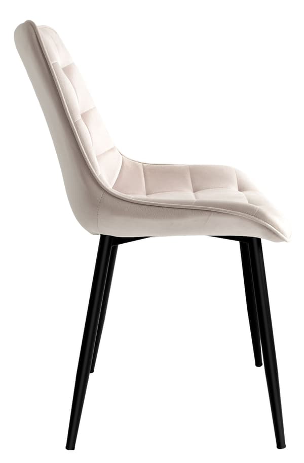NORMAN Velvet beige fløjlsstol