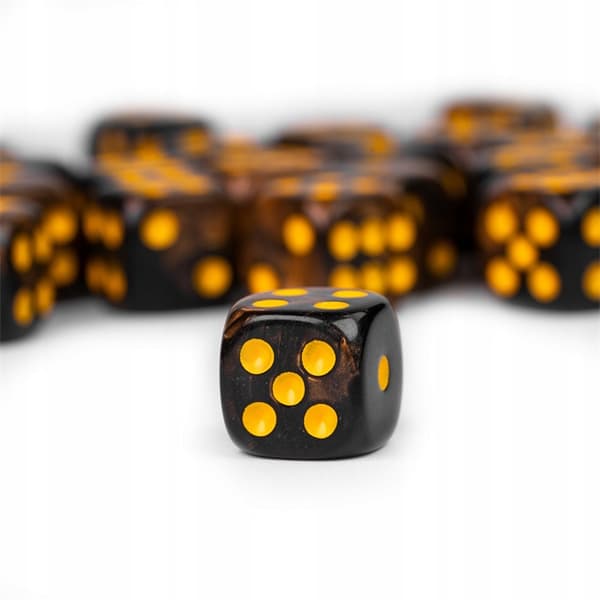 D6 1,1 cm RPG Tiger's Eye sekssidede terninger