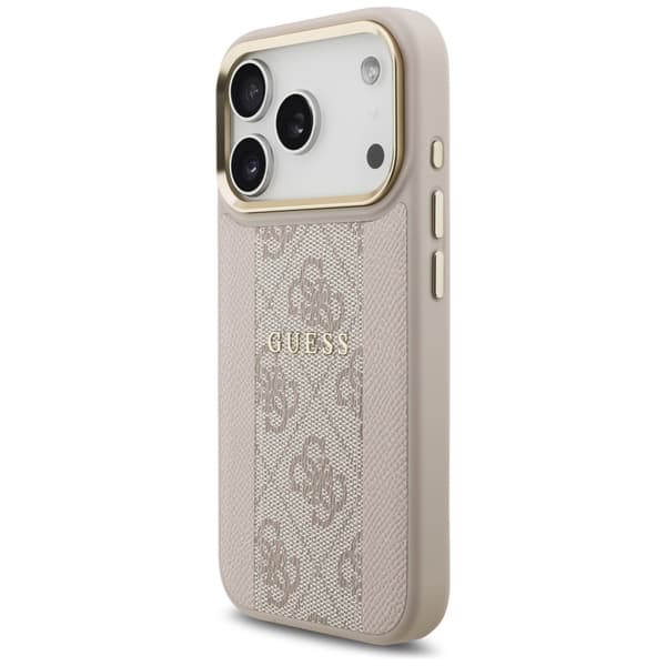 Guess 4G Stripe MagSafe-etui til iPhone 17 Pro i lyserødt