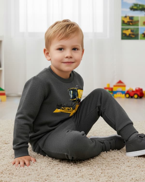 BØRNEPYJAMAS 110 til DRENGE 100% bomuld MEJERIETÆRKER TRAKTOR