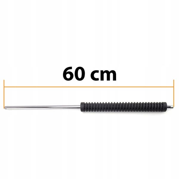 ProClean 60 cm rustfrit stål rørfitting med 1/4" udvendig gevind på begge sider