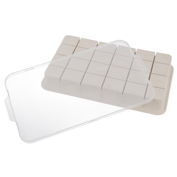 Isbitform med lock silikon beige 22,5x13x3 cm