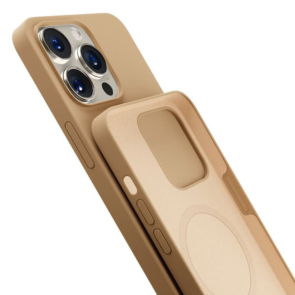 Apple iPhone 15 Pro - 3mk Hardy Silikon MagCase Mörkguld