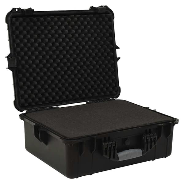vidaXL Flightcase, svart, 55x43x21 cm, PP