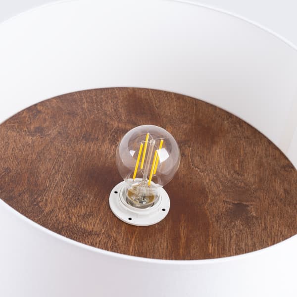 LOFTSLAMPE TELESTO 1 E27 HVID TRÆ SOLLUX SL.1392