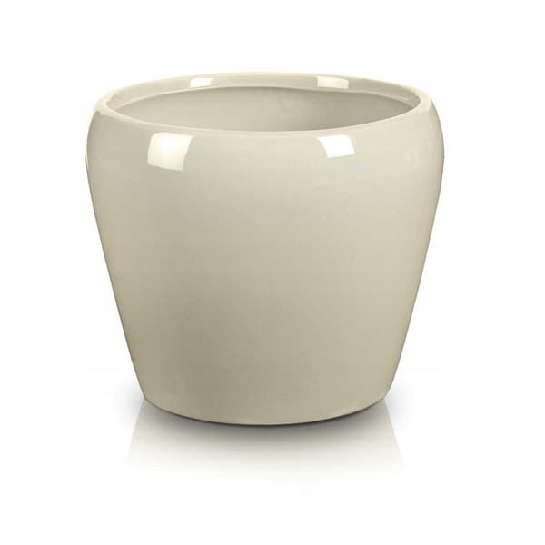 Keramisk blomkruka 12,5 cm krämfärgad