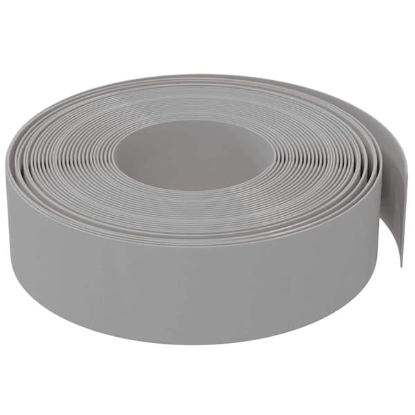 vidaXL Puutarhan reunus, 4 kpl, harmaa, 10 m, 15 cm, polyeteeni