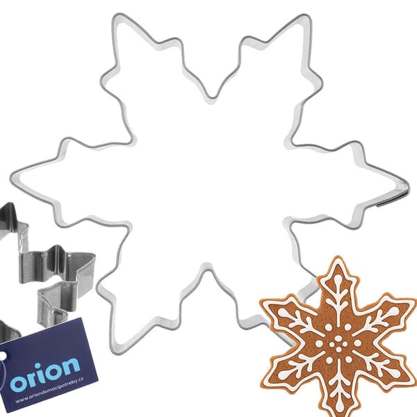 Stål snöflinga kakutstickare 10 cm