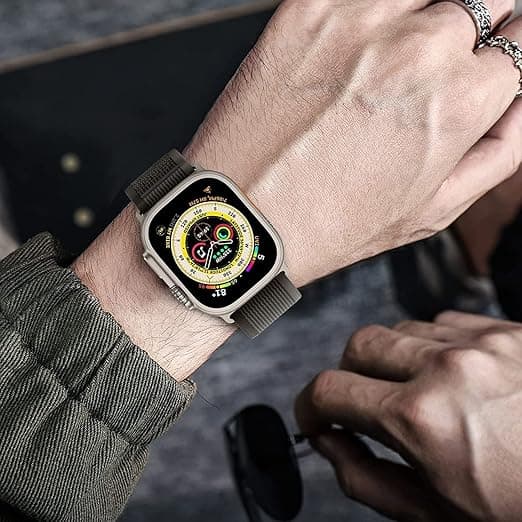 URREM TIL APPLE WATCH 1/2/3/4/5/6/7/8/9/10/SE 42/44/45 SORT-GRÅ