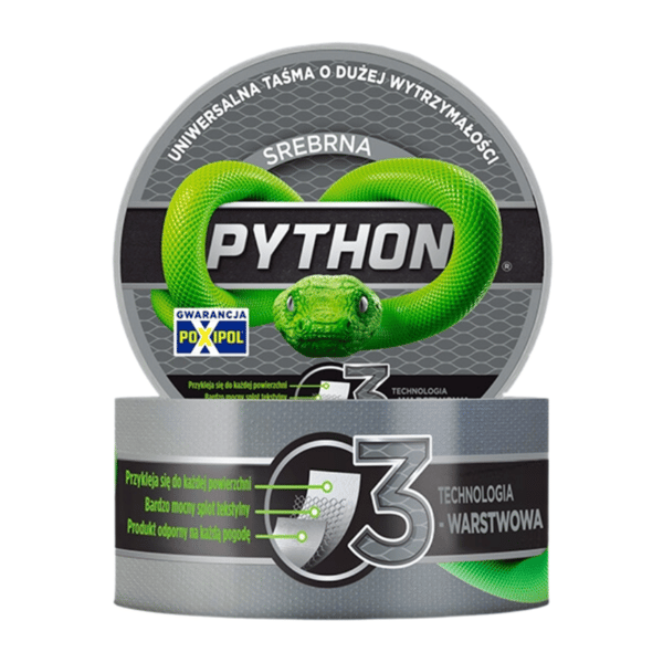 Python tape sølv (40187)