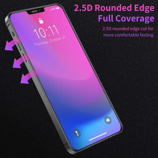 9H HÆRDET GLAS TIL APPLE IPHONE 12 MINI 5'4 TOMMER 2 STK.