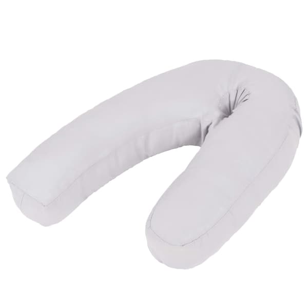 vidaXL J-formad graviditetskudde, 54x(36-43) cm, grå