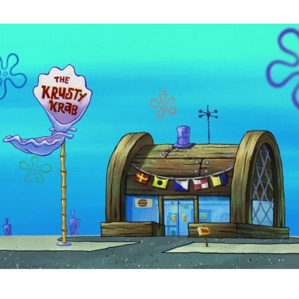 MÅLNING MED SIFFROR Bilder att måla SvampBob Krusty Krab 50x40 cm