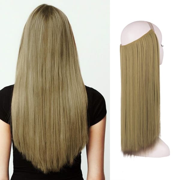 SYNTETISKT HÅR HÅRFÖRLÄNGNINGAR RAK BLOND BALAYAGE 45CM