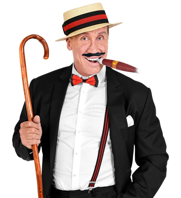 Herr Retro 1920-tals Set Hatthängslen Cigarr