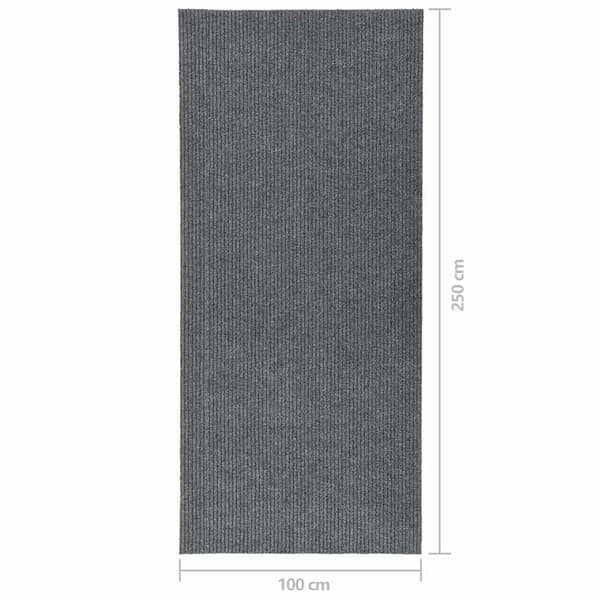 vidaXL smudsabsorberende tæppe 100x250 cm grå