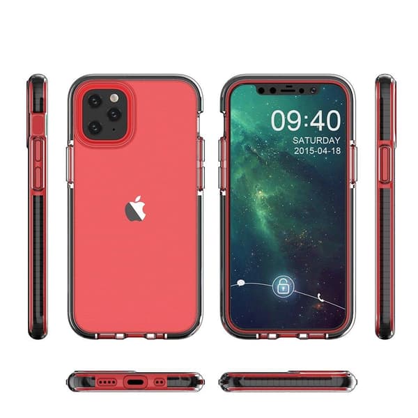 Spring Case gel-cover med farverig ramme til iPhone 13 mini gul