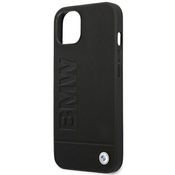 BMW BMHCP14MSLLBK iPhone 14 Plus / 15 Plus 6.7 cover sort læder stempel