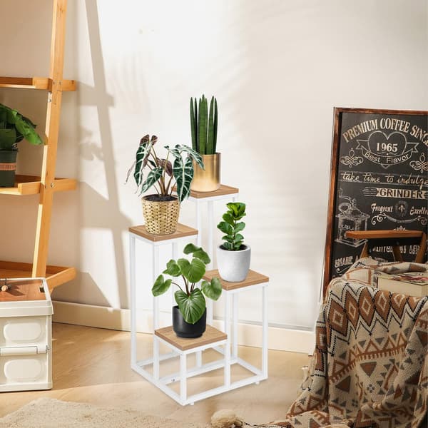 Mogren Craft vitt stående blomsterställ