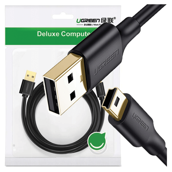 UGREEN US13210355B USB 2.0 -kaapeli, uros, mini-USB, 1m (musta)