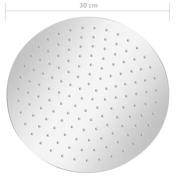 vidaXL Regnduschmunstycke 304 rostfritt stål 30 cm runt
