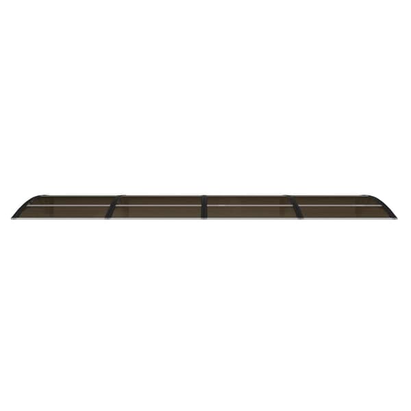 vidaXL dørmarkise sort 350x100 cm polycarbonat