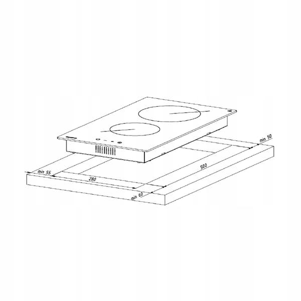 Keramisk plade AKPO PKA 30 601 sort