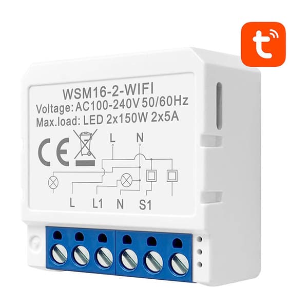 Avatto WSM16-W2 TUYA Smart vægindbygget WiFi-switch