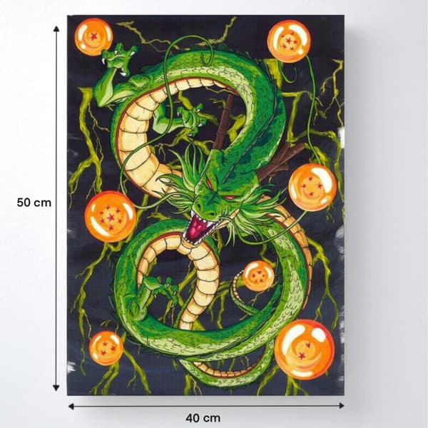 MALING EFTER TAL Billeder til maleri Dragon Ball Shenron 40x50 cm