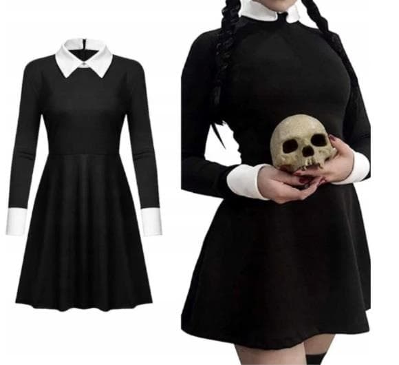 WNESDAY Addams-kostym 122/128 cm