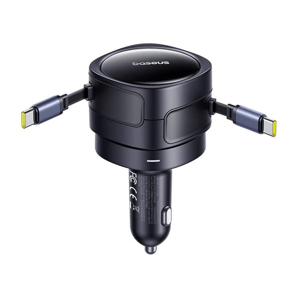 Baseus Enjoyment Max Biloplader med USB-C + USB-C Kabler 60W Sort