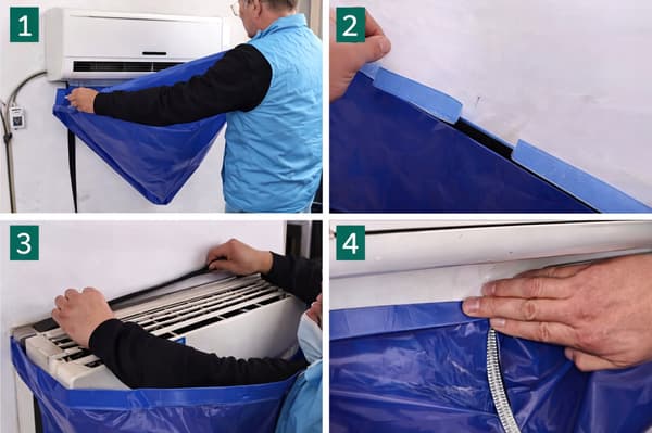 Rengöringskit för luftkonditionering, borstar, lock, 8 st, 70-100 cm