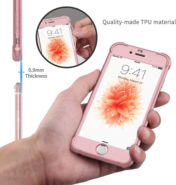 ETUI TIL APPLE IPHONE 6/6S 4,7" ROSA BAGSIDEN SOLID HOLDBART ETUI