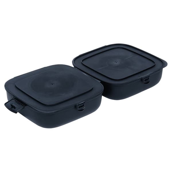 Frokostbeholder delt madkasse sort 2x700 ml