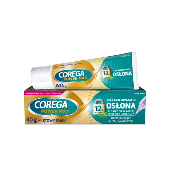 COREGA MAX FÄSTE och SKYDD MINTGRÖN 40 G