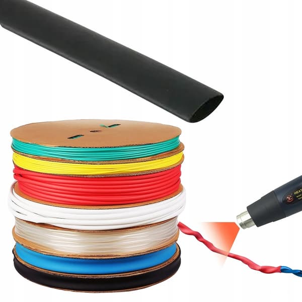 Svart krympslang 90mm 1m