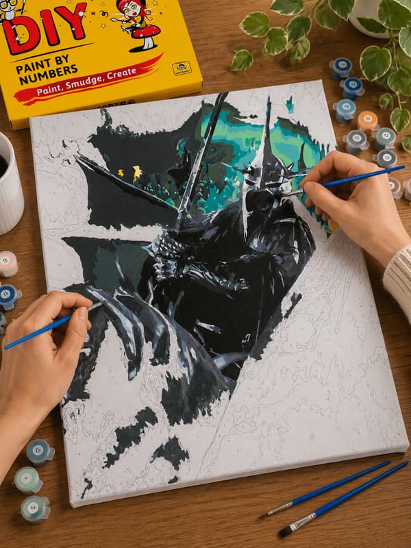 Maleri efter tal Billeder at male Nazgul Ringenes Herre 40x50 cm