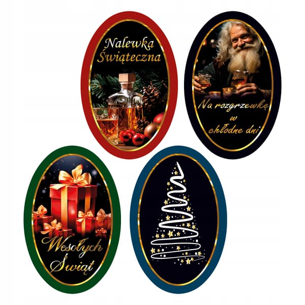 5 x pulloa STAR 200ml + LABEL lasipullo joulutinktuuroille