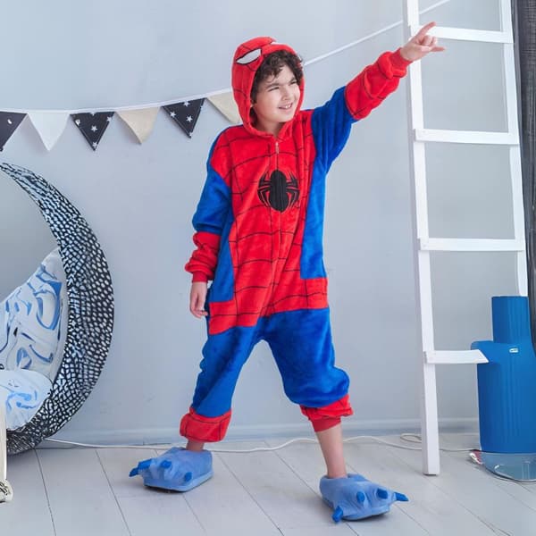 Kigurumi-pyjamas Spiderman-kostym för barn 95-105 cm
