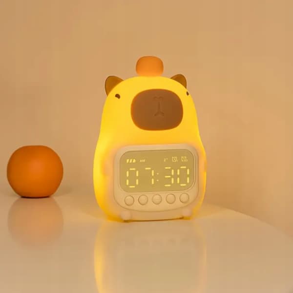 Ur Vækkeur Kapybara Natlampe Bordlampe Timer Lur LED USB