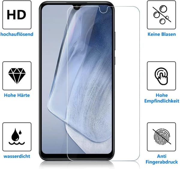 2x 9H HÄRDAT GLAS FÖR HUAWEI P30 LITE SOLID ENKEL INSTALLATION HÖG