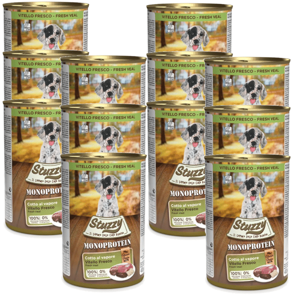 Stuzzy Monoprotein PUPPY FRESH vådfoder til hunde 12x400g
