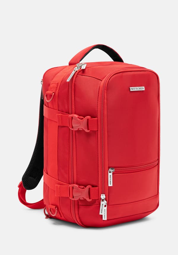 Wittchen Unisex Multifunktionell 2-i-1 Flygplansryggsäck Röd Polyester
