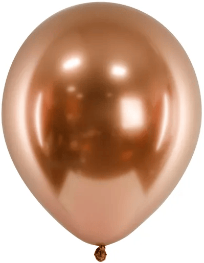 Metalliske krom blanke kobberballoner 50 stk.