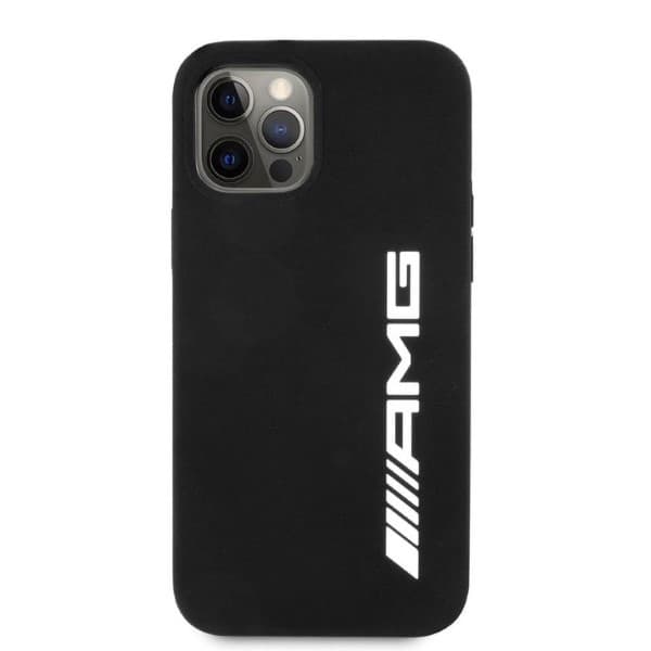 AMG AMHCP12LSGLBGN iPhone 12 Pro Max 6,7 sort/sort hårdt cover silikone stort logo