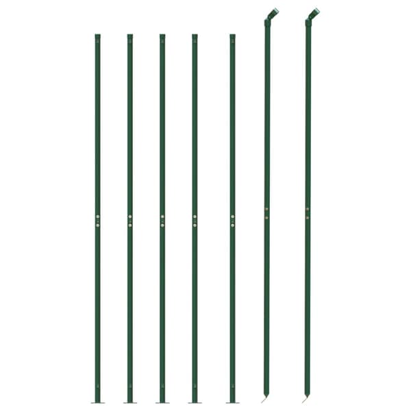 vidaXL nethegn med stolpefødder, grøn, 1,4x10 m