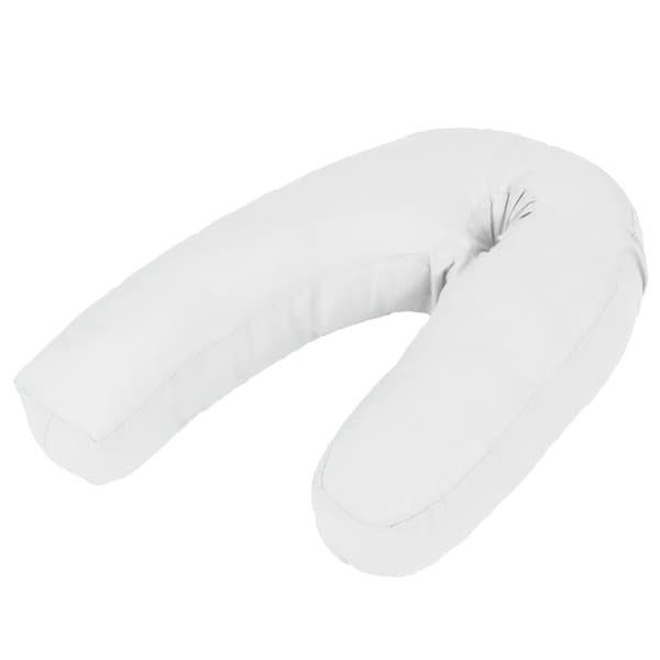 vidaXL J-formad graviditetskudde, 54x(36-43) cm, vit
