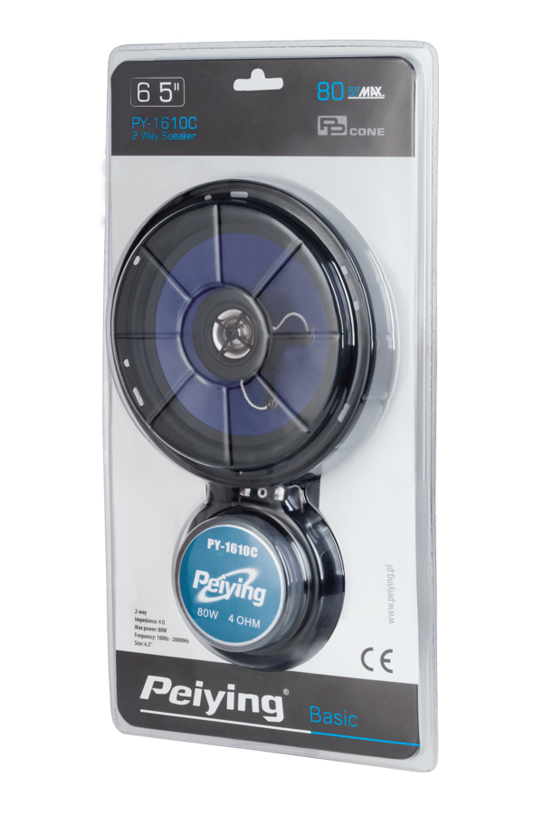 Peiying 6,4" bilhøjttalere 4 ohm 80 W
